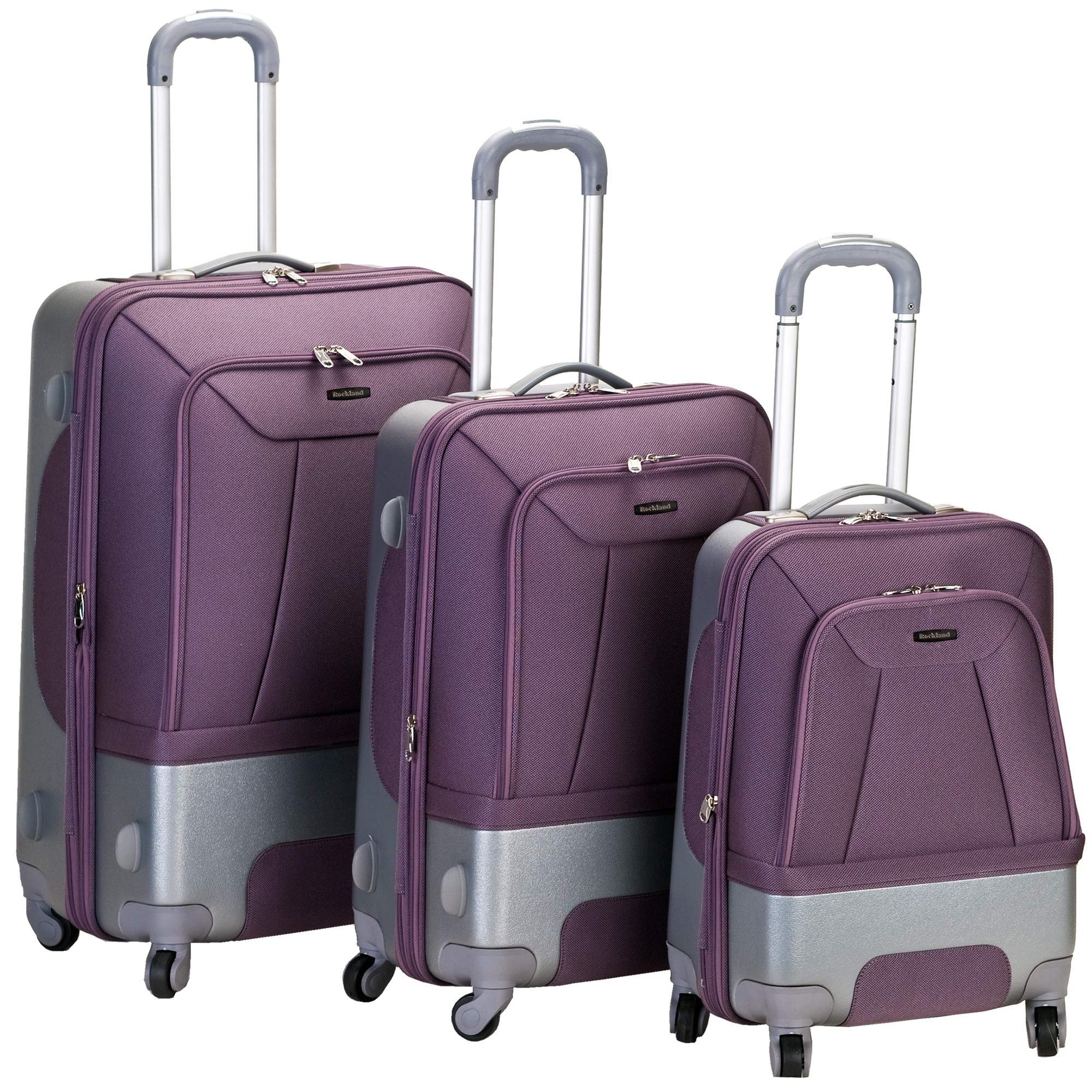 Rome Hybrid Spinner Wheel Luggage Set, Lavender, 3-Piece Set (20/24/28)