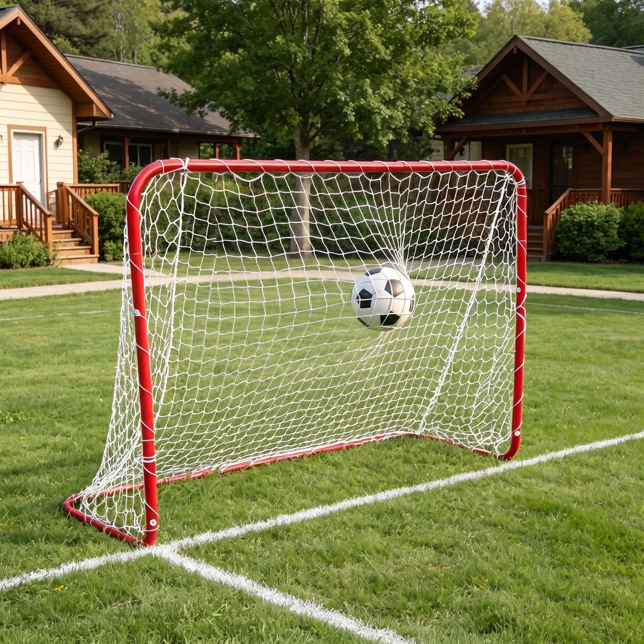 Alasum 3 reti da calcio per porta da calcio, 6 x 4 piedi, rete da allenamento grande, rete da portatile, attrezzatura sportiva per campi estivi, campionati, giardino, scuola