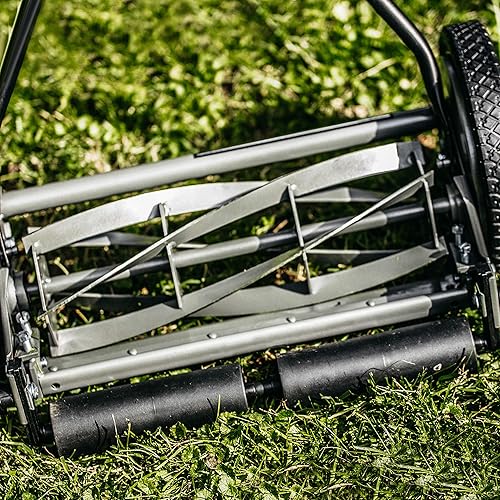 Miniatura 7 de American Lawn Mower Company 1415-16 Cortacésped de carrete de empuje de 5 cuchillas de 16 pulgadas 16 pulgadas 5 cuchillas gris