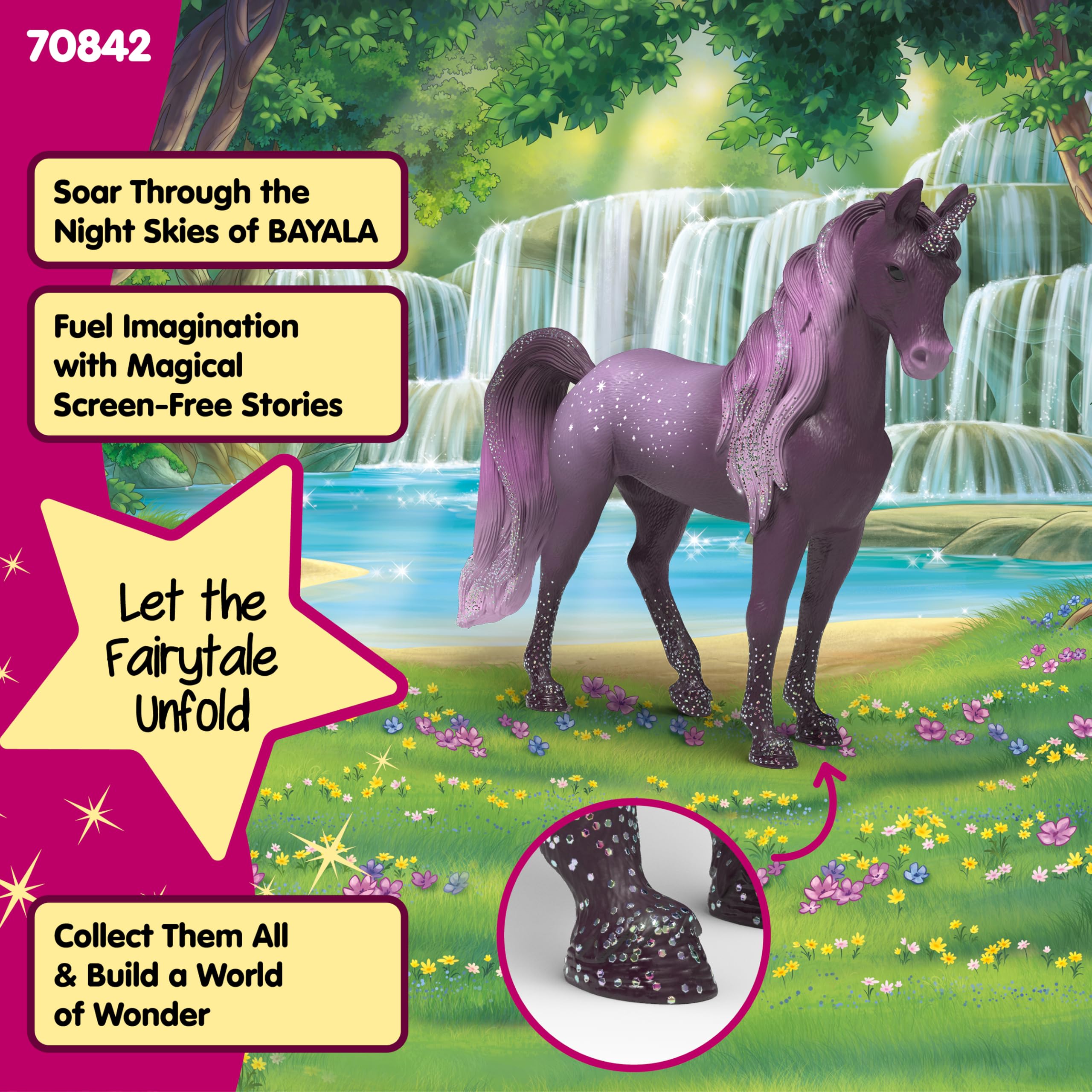 schleich BAYALA | Galaxy Regenbogen Einhorn Stute 70842 | 15 x 8 x 18 cm | Spielfigur ab 5 Jahren | detailgetreue, fantastische Figuren | magische Sammelfiguren | Geschenk für Mädchen und Jungen
