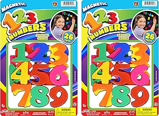 JA-RU 123 Magnetic Numbers Set Refrigerator Magnet Toy (2 Pack 52 Units) Learning Math Educational Toys for Preschool Kids. Fridge & White Board Magnets. Classroom & Homeschool Supplies. 1405-Numb-2s