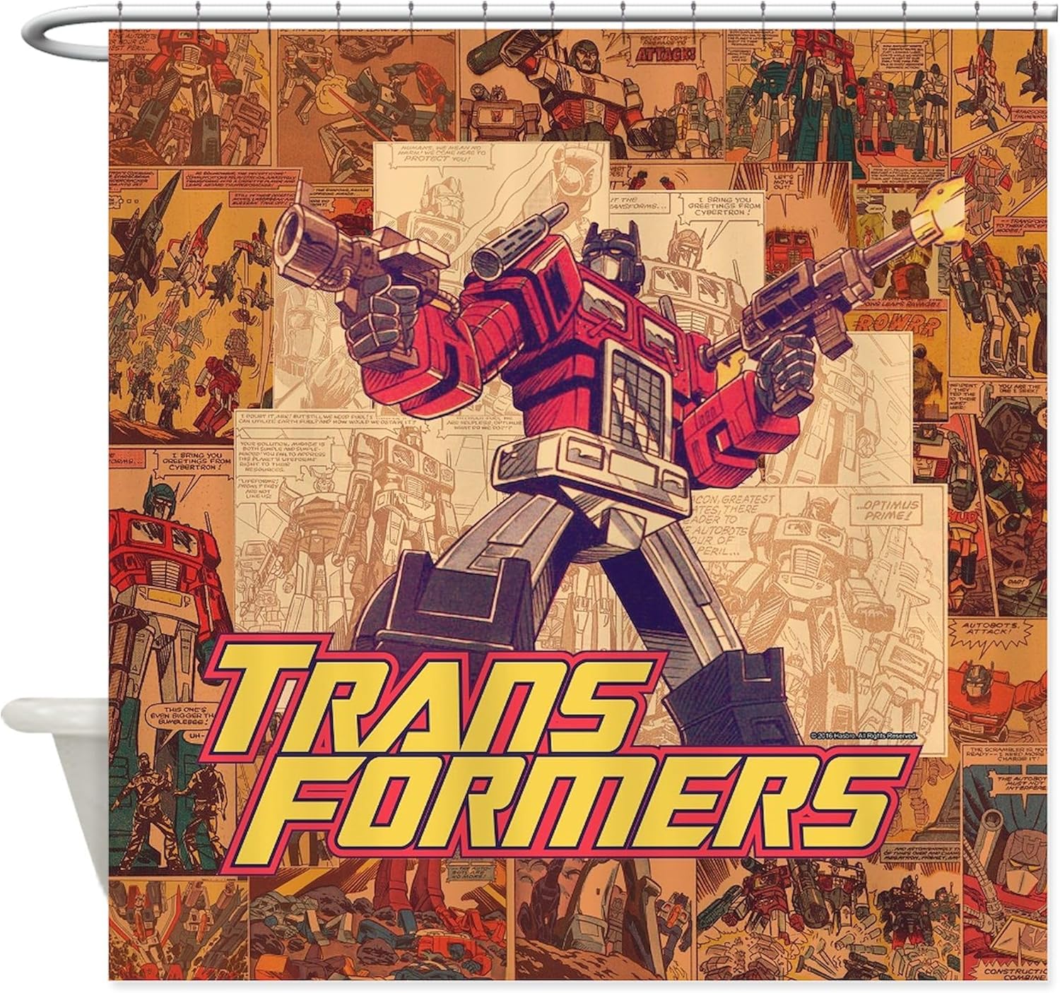 CafePress Transformers Comic Decorative Fabric Shower Curtain