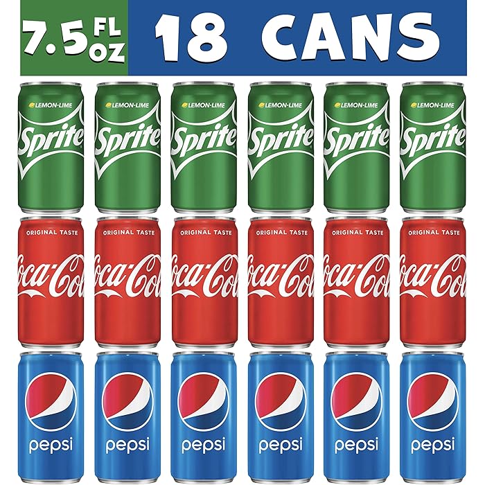Buy Bundle with 18 Mini Soda Cans, 7.5oz Soft Drinks Variety Pack of