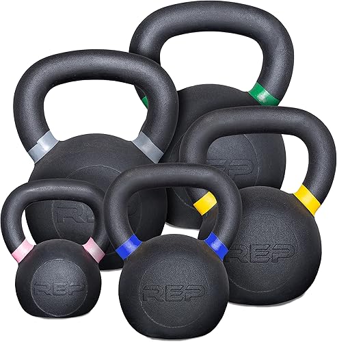 Miniatura 16 de REP Fitness Juego de pesas rusas y individuales, 4 kg a 24 kg, rango de peso de 9 lb a 53 lb, hierro fundido, entrenamiento de fuerza, gimnasio en