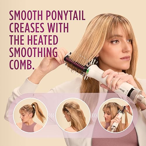 Miniatura 7 de Shark HT202 SmoothStyle - Peine térmico + cepillo secador, modo dual, para todo tipo de cabello, seda