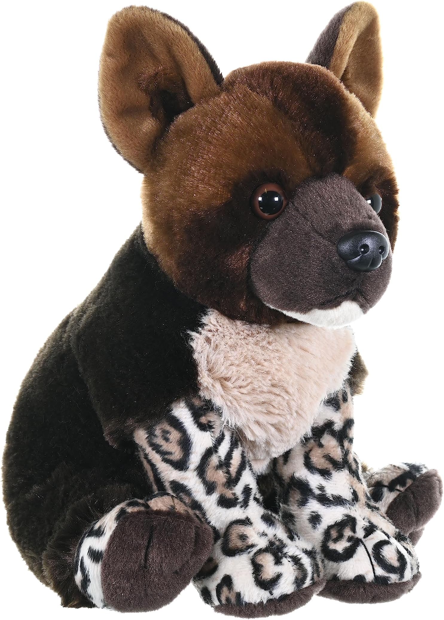 African Wild Dog Pup, Cuddlekins, Stuffed Animal, 12 Inches, Gift for Kids, Plush Toy, Fill is Spun Recycled Water Bottles