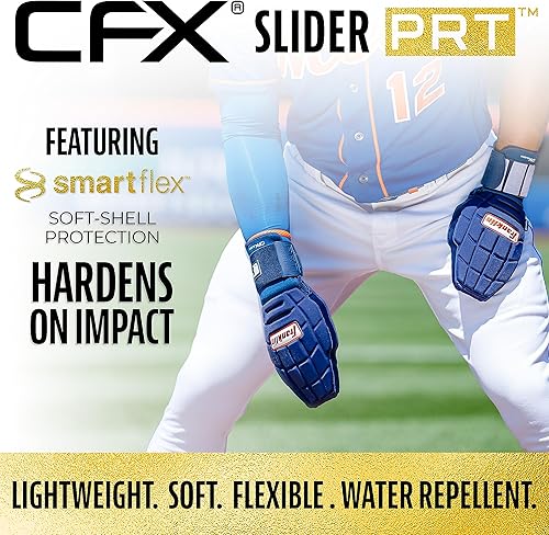 Miniatura 3 de Franklin Sports MLB - Guantes deslizantes de béisbol y sóftbol CFX PRT para adultos + jóvenes, guantes deslizantes protectores de Baserunning -