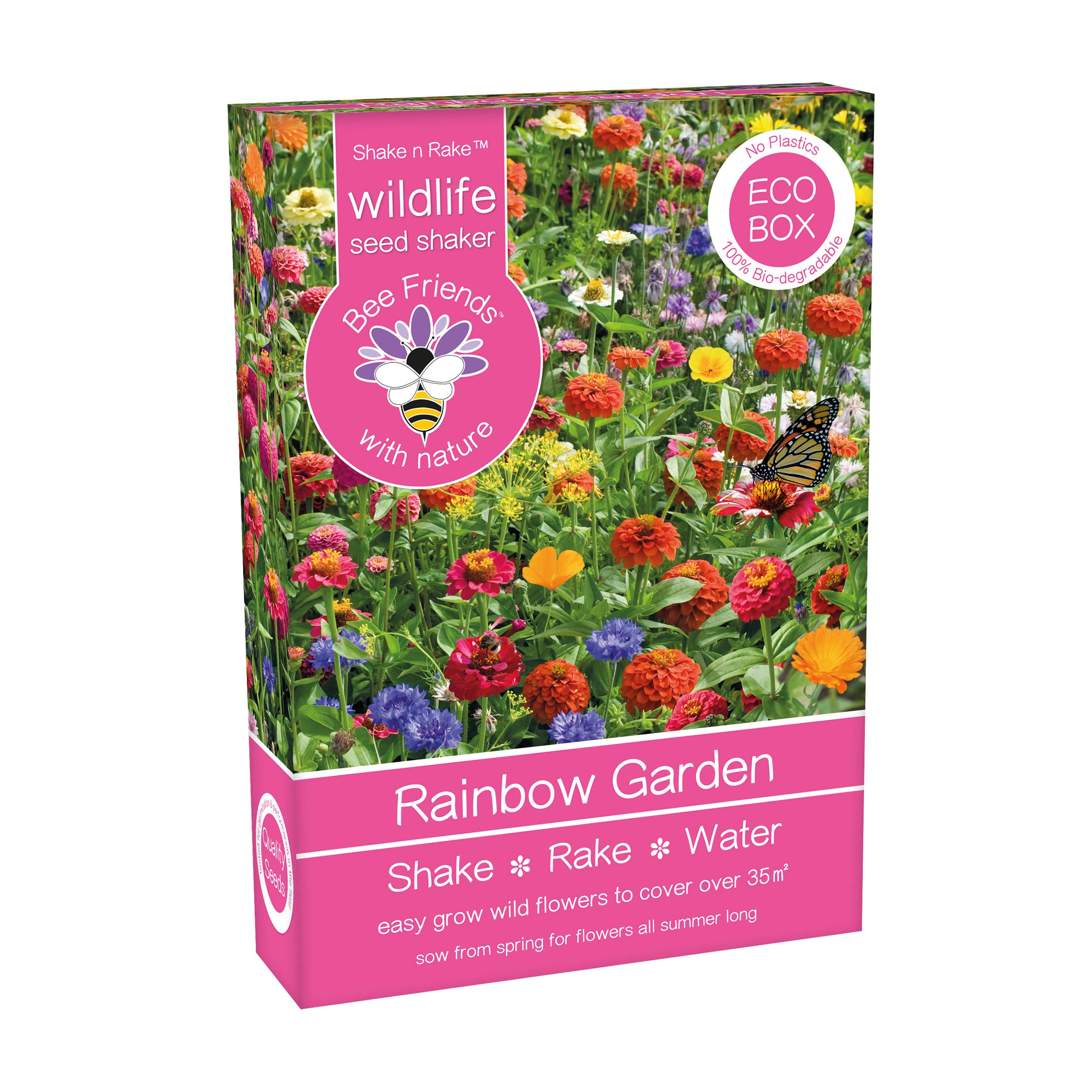 Wildflowers Shake And Rake Grow Your Own Colour Themed Annual Flowers from Seed (Rainbow Garden)