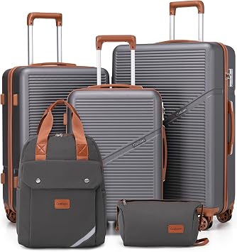 Cosbarn Luggage Sets, Lightweight Durable Hardshell 5 Piece Suitcase set