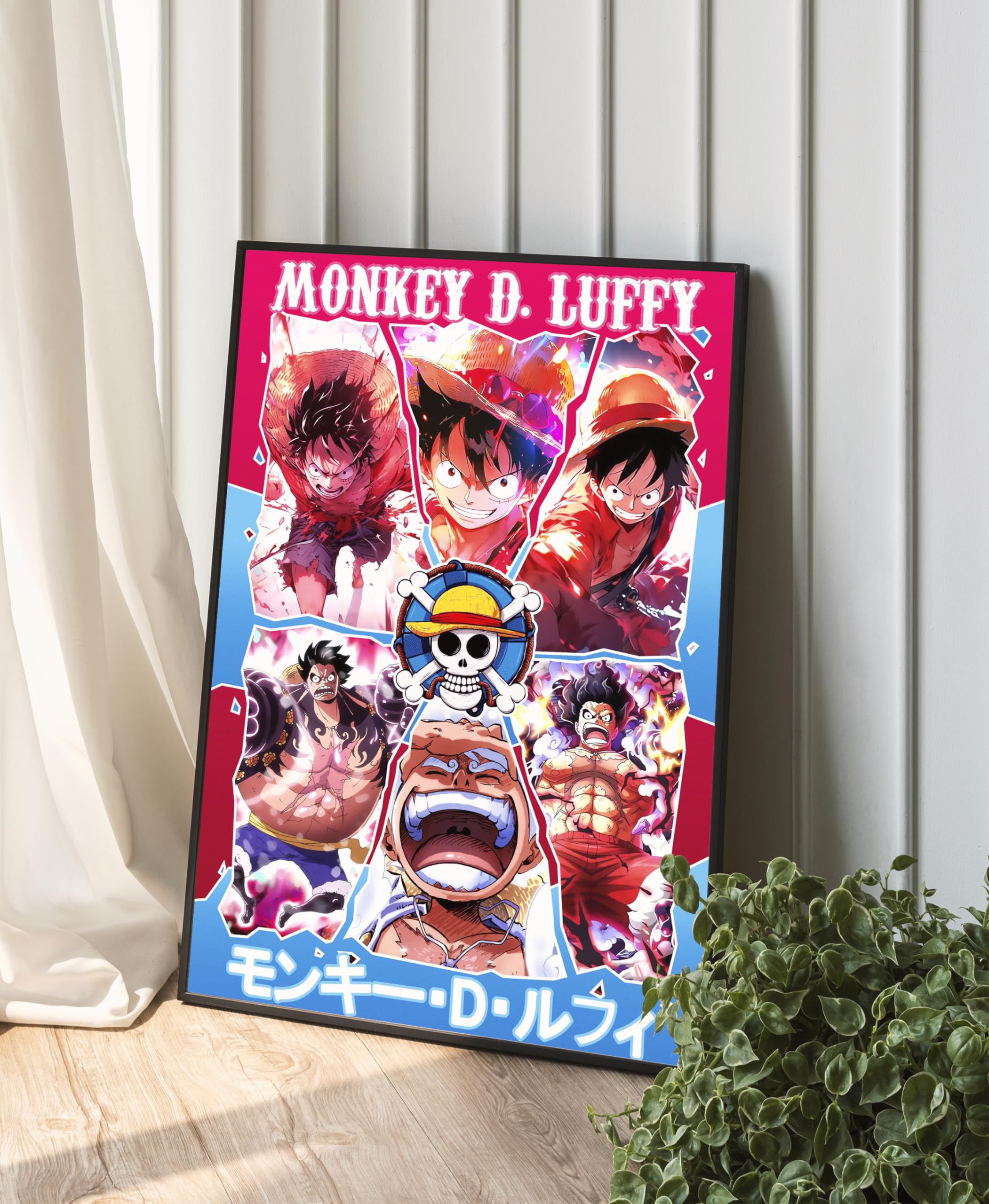 SINCE 7 STORE One Piece Monkey D Luffy Poster For Gifting/For Room Decor/For Anime Fans / A3 / A4 / WALL ART/BIRTHDAY GIFT (A4, BLACK)