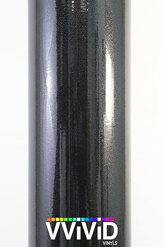 Miniatura 3 de VViViD Space Pearl - Rollo de película de vinilo negro metálico, fácil de usar, adhesivo de liberación de aire (5 x 5 pies)