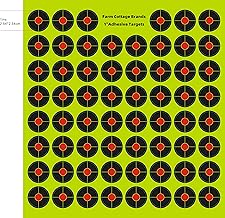 620 targets in Pack of 10 sheets 1" Stick & Splatter - Adhesive Shooting Targets. Where you hit turns bright yellow. For .22 rifles, air rifles, air pistols, AirSoft & BB guns