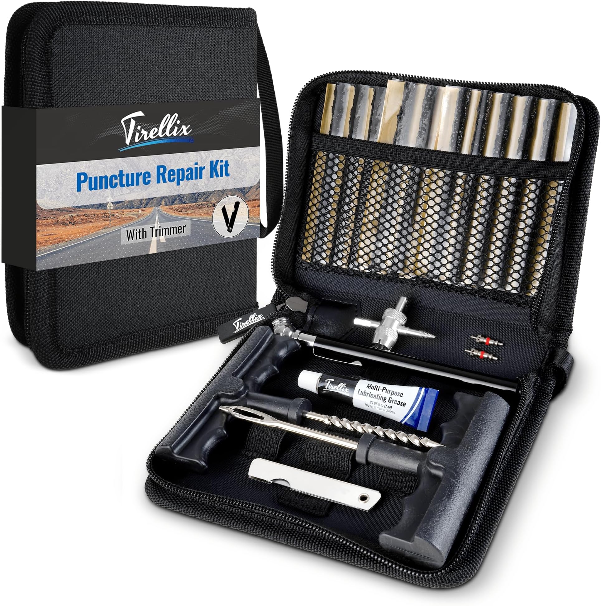 TAVOVOA Flat Tire Repair Kit 27 PCS Puncture Plug