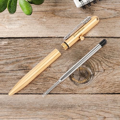 Miniatura 5 de SMOOTHERPRO Bolígrafo de acción de latón macizo compatible con Parker con clip de bolsillo de acero inoxidable para Tremor Parkinson Artrítico Gift