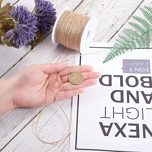 Miniatura 4 de LiQunSweet Cuerda de yute de color de 328 pies (328.1 ft) para manualidades, regalo de Navidad, cordón de embalaje duradero, aplicación de