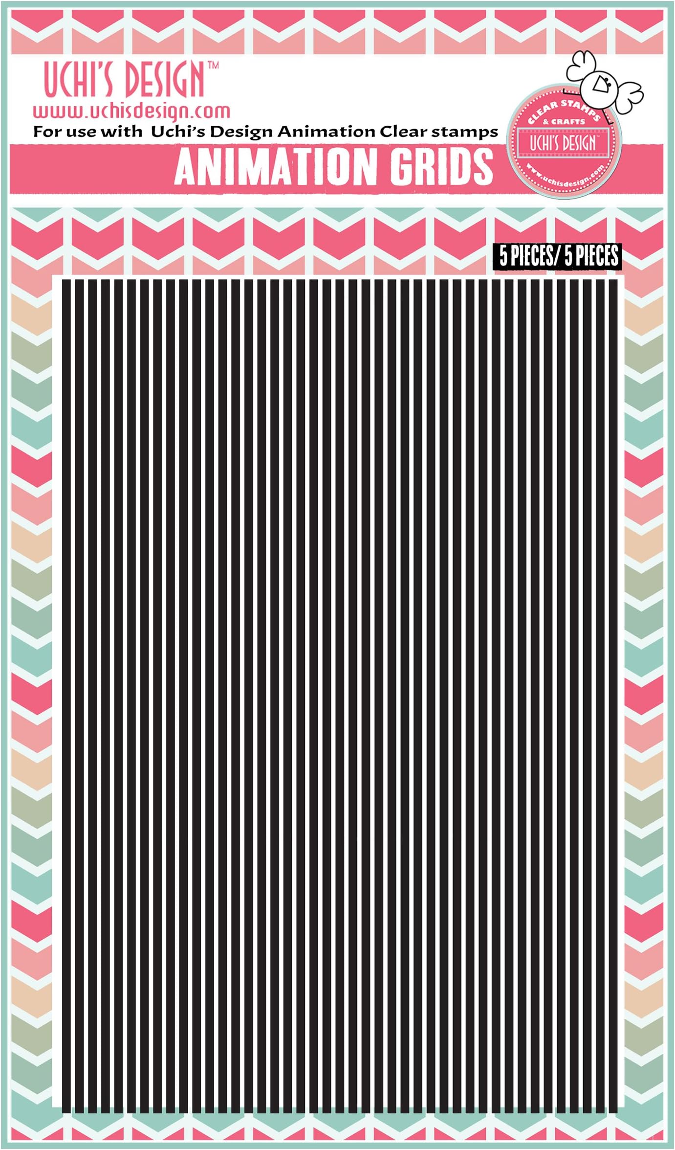 UCHI Design Animation Grid, 22 x 15 x 2 cm, Black