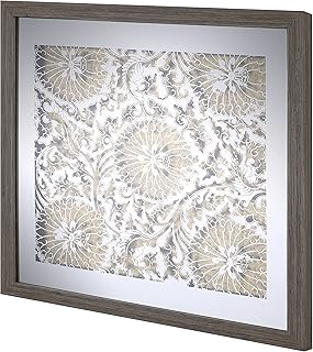 ArtMaison.ca 20x20 Pattern III  Framed Mirror Art  Ready to Hang  Medium  Golden - Compare price