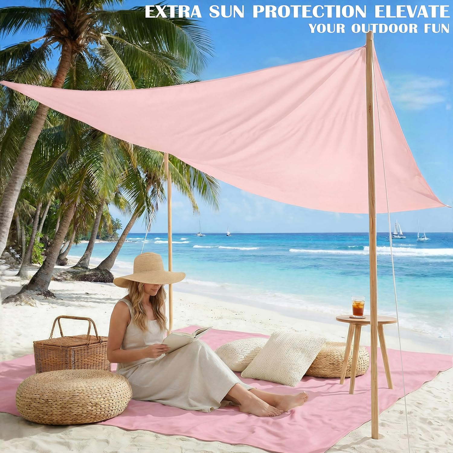 Beach Blanket Waterproof Sandproof 78''X81''/10'X9' Oversized Big Blanket image 3