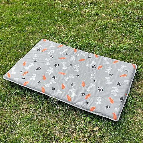 Miniatura 7 de Pet Mat, Cozy Sleeping, Trendy Prints, Plush & Oxford Cloth, Foldable Lightweight, 35.43 x 23.62in, Suitable for Dogs Cats, for Outdoor, Camping