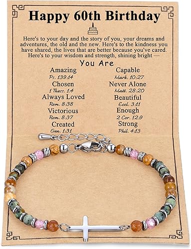 Cross Bracelet - 60th Birthday Gifts For Her