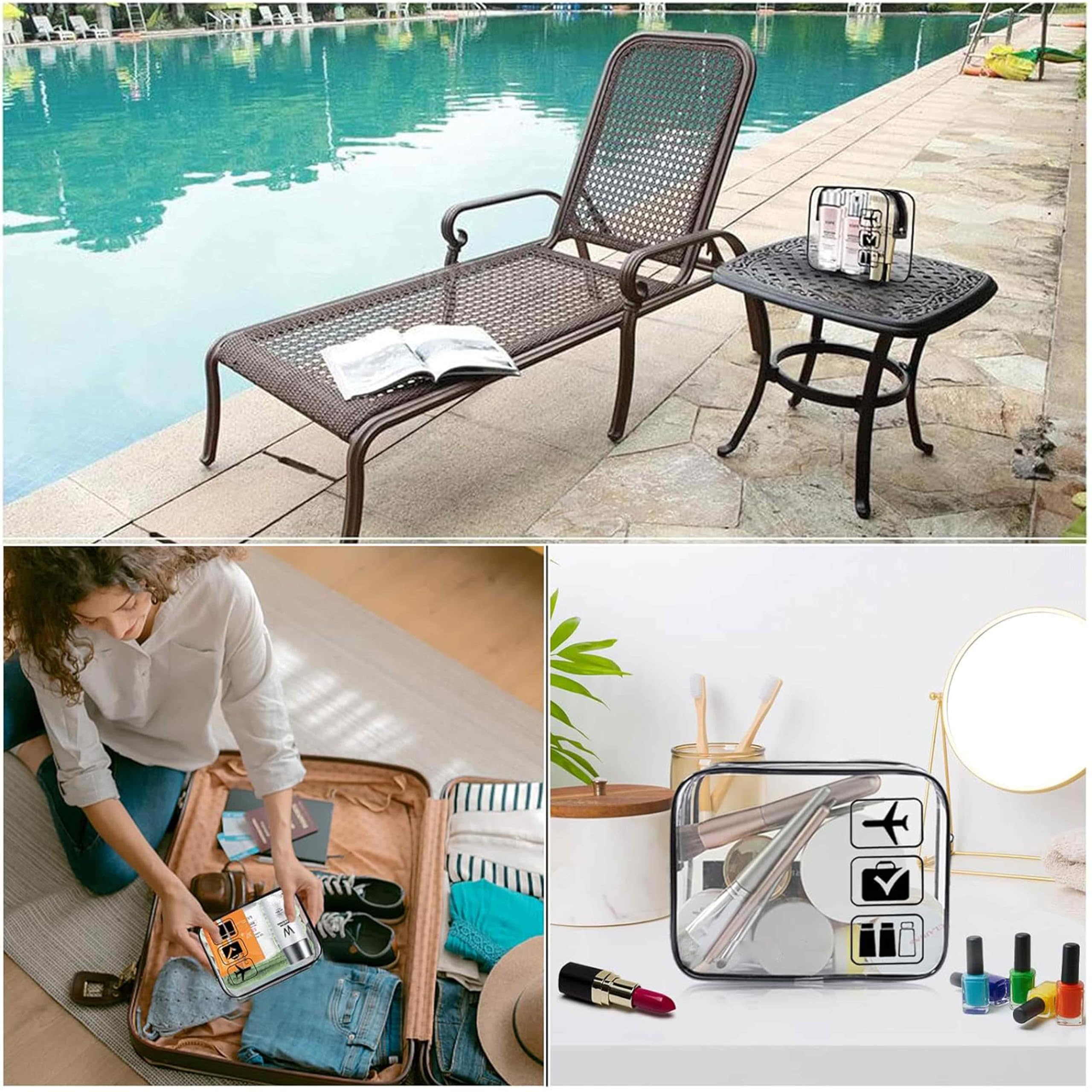 Cuscino Da Viaggio Riempibile A U Con Tracolla - Cuscino Collo Per Aereo/Auto, Nero Morbido - Foto 8