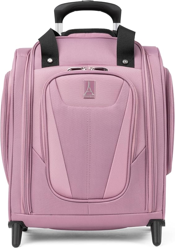 Travelpro Maxlite 5 Softside Carry-On Underseat Luggage, Pink, 15-Inch | 2-Wheel Rolling Design, Personal Item Size, Fits Under Airplane Seat, Lightweight Construction