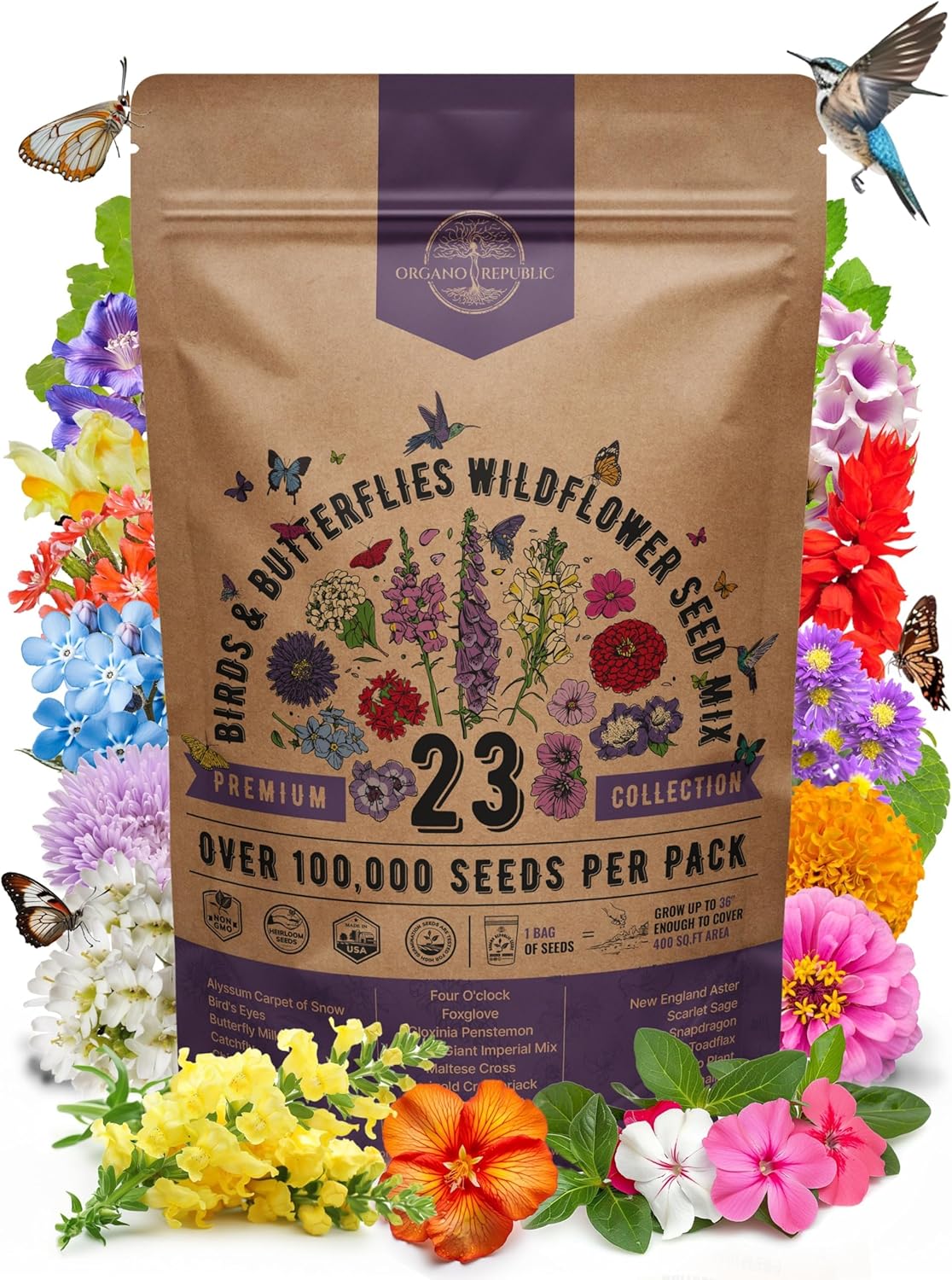 Organo Republic 23 Wildflower Seeds
