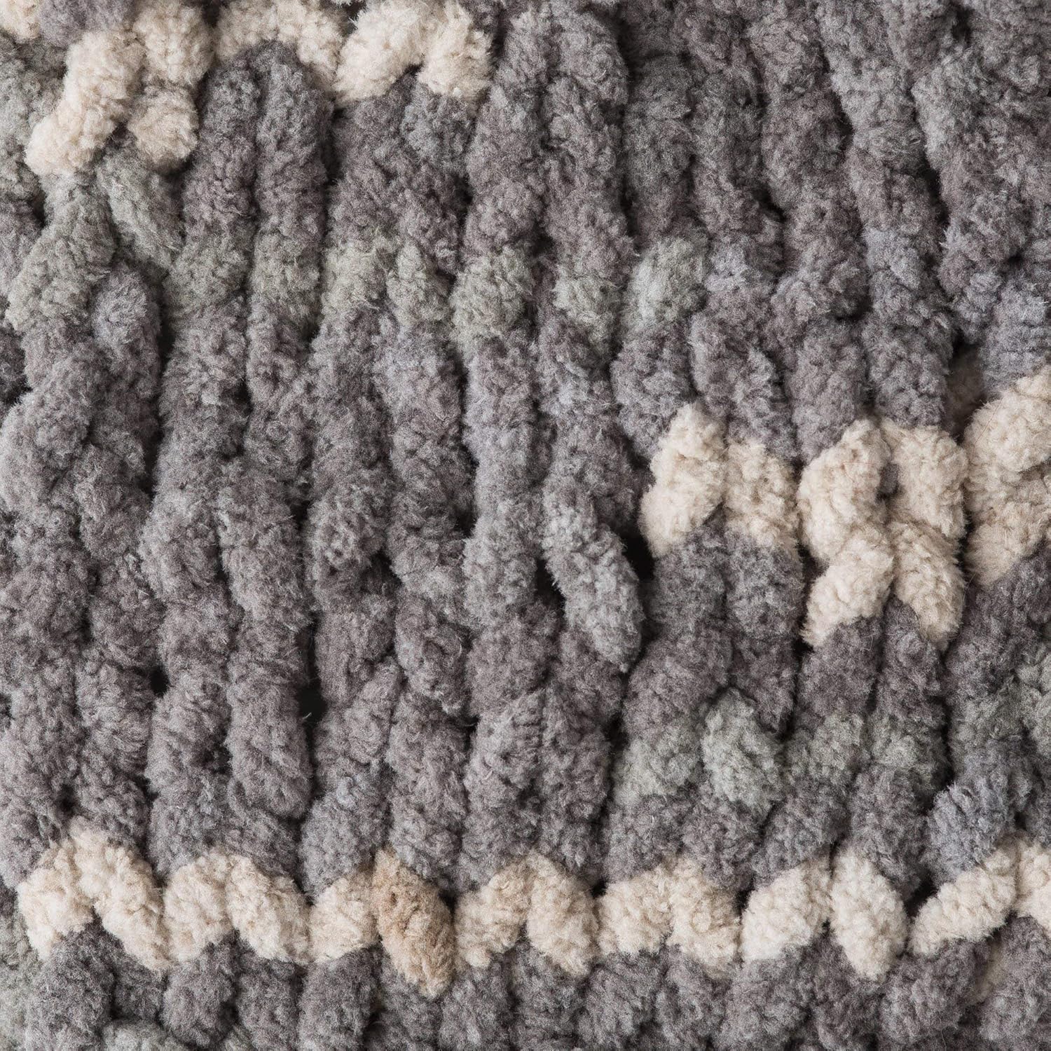 Bernat Blanket Yarn - 6 Pack Bundle with 5 Patterns - Silver Steel