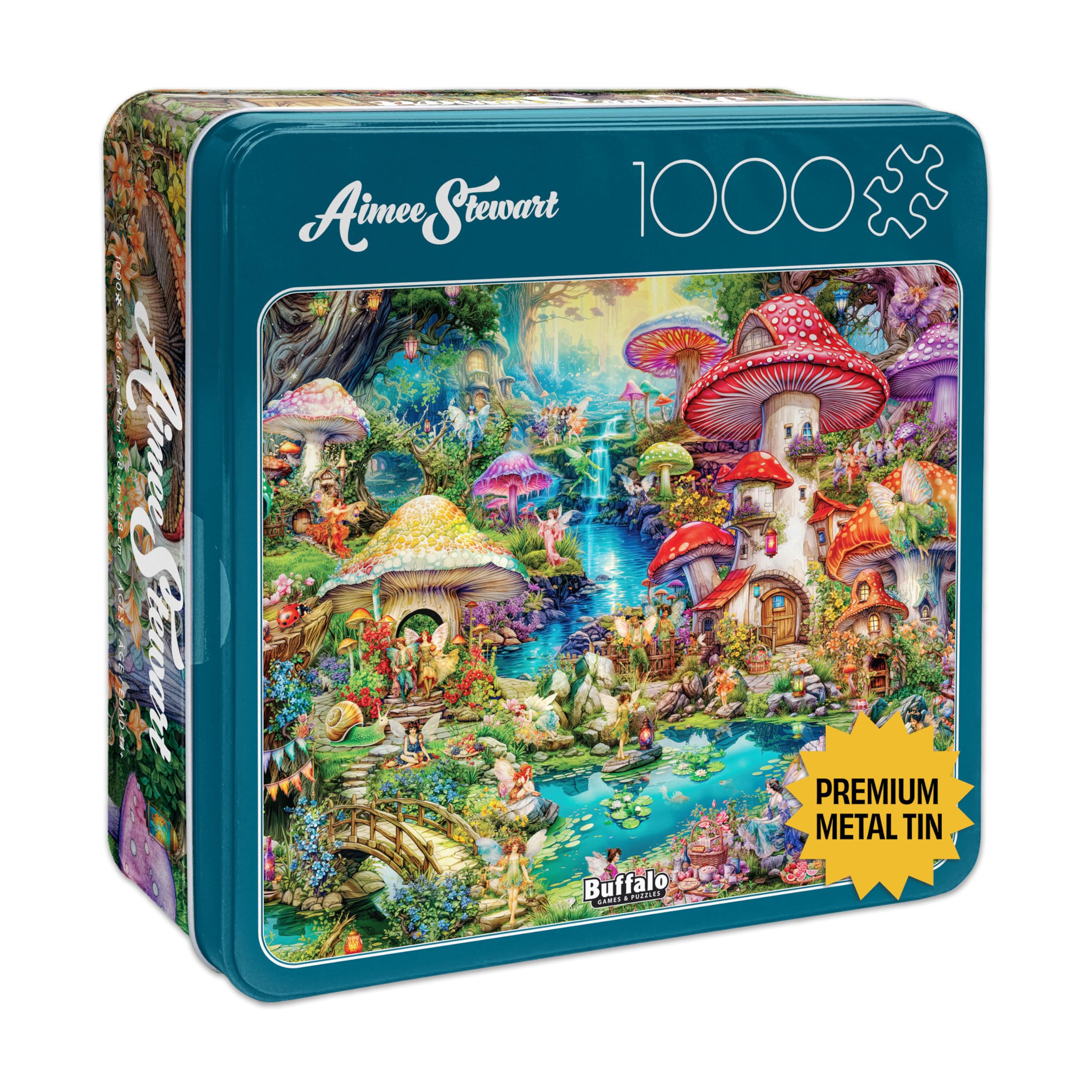 Amazon.com: Buffalo Games - Merry Mushroom Village Picnic - Aimee