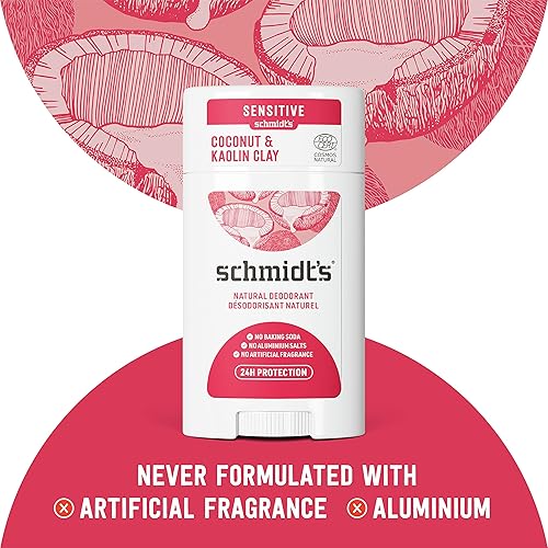 Miniatura 4 de Schmidt's - Desodorante natural unisex Coconut & Kaolin Clay, sin aluminio, sin olores por 24 h, certificado como natural, vegano y libre de