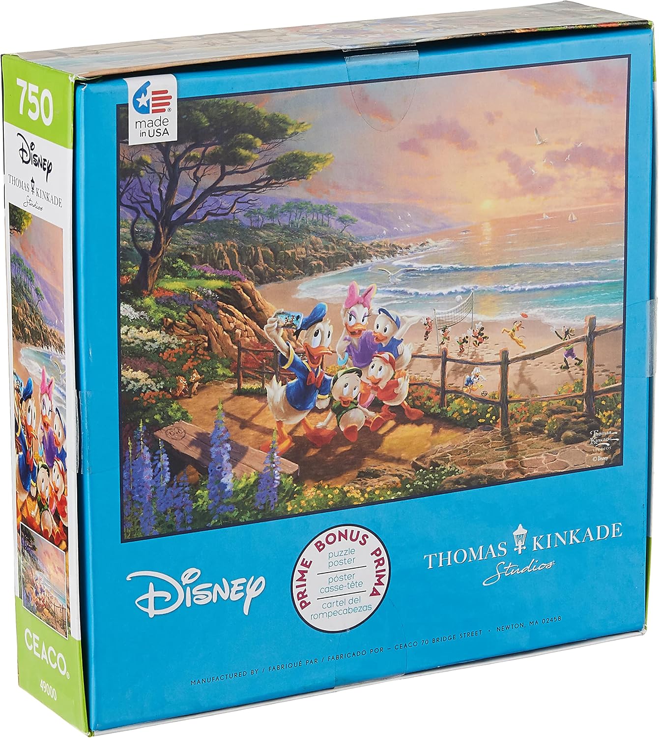 Ceaco - Thomas Kinkade - Disney Dreams Collection - A Duck of a Day - Donald and Daisy - 750 Piece Jigsaw Puzzle