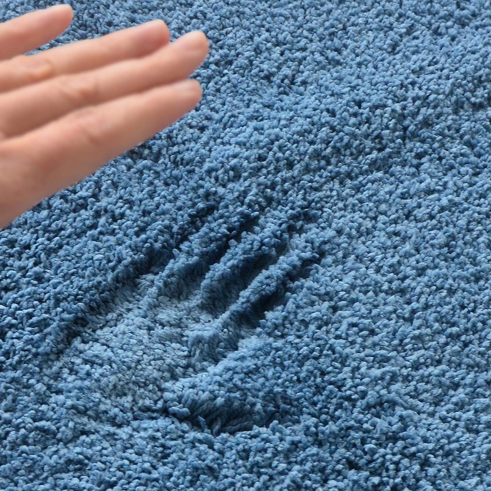 Floordirekt Sky Soft - Alfombrilla de baño (rectangular, redonda, extraesponjosa, antideslizante y de secado rápido, muchos colores y tamaños (70 x 120 cm, azul claro)