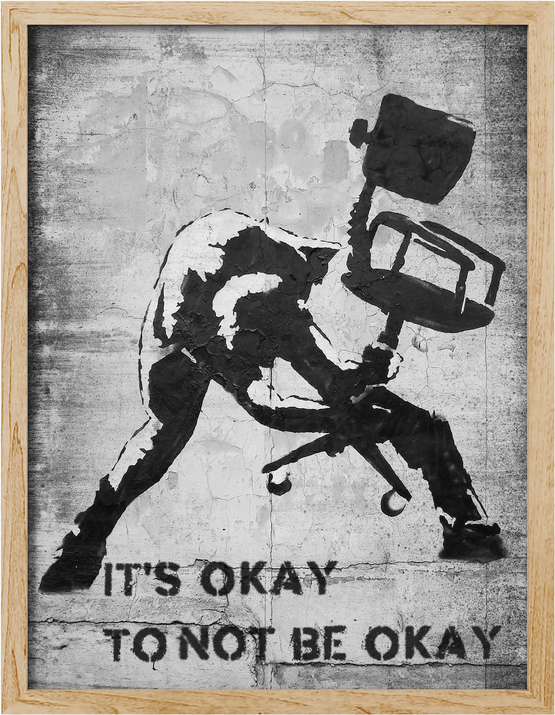 Amazon.com: SIGNWIN Adhesive Canvas Poster Banksy London Calling