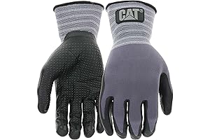 CAT Dipped and Dotted Nitrile Coated Palm Gloves