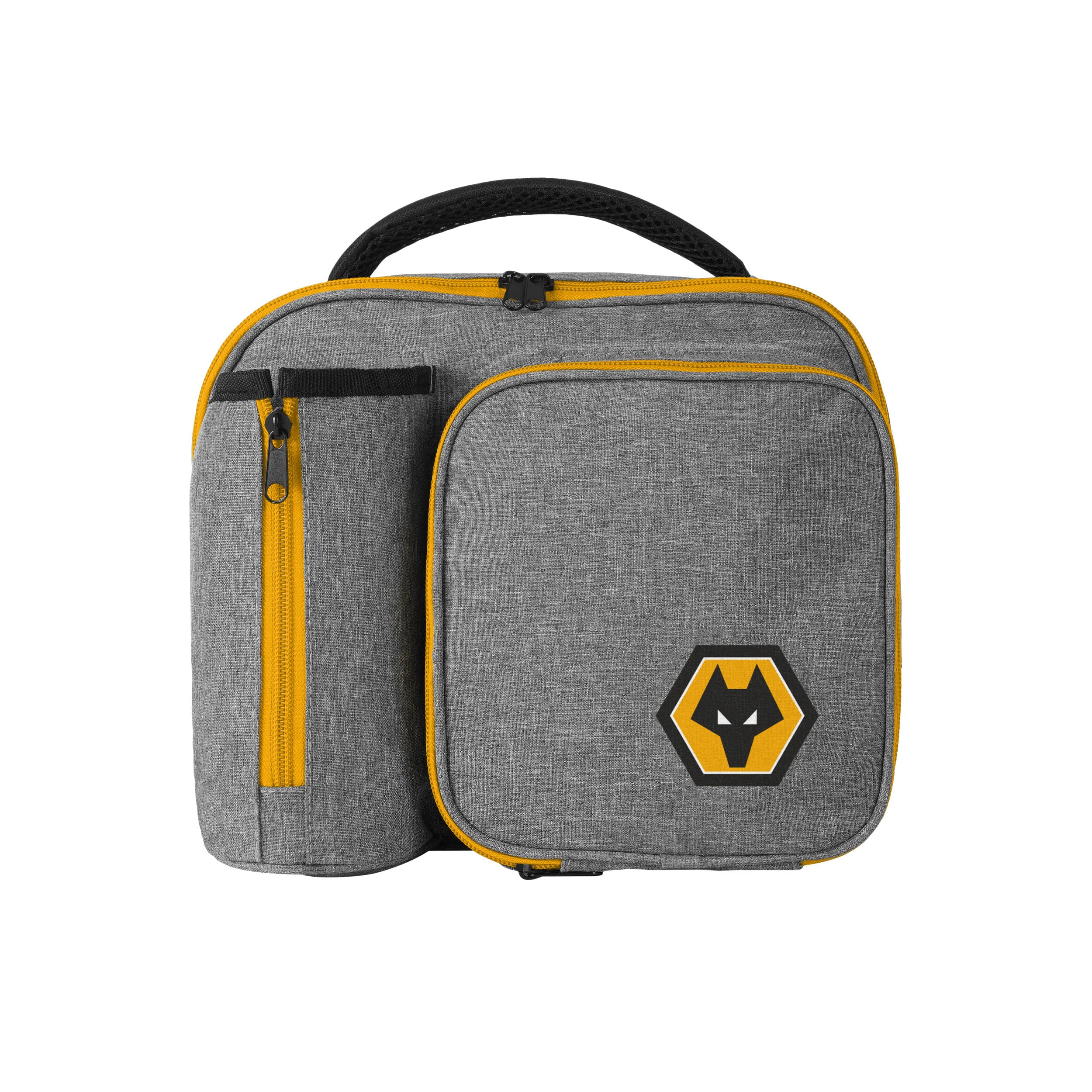 FOCO Officially Licensed Wolverhampton Wanderers FC Grey Lunch Bag with Bottle Holder