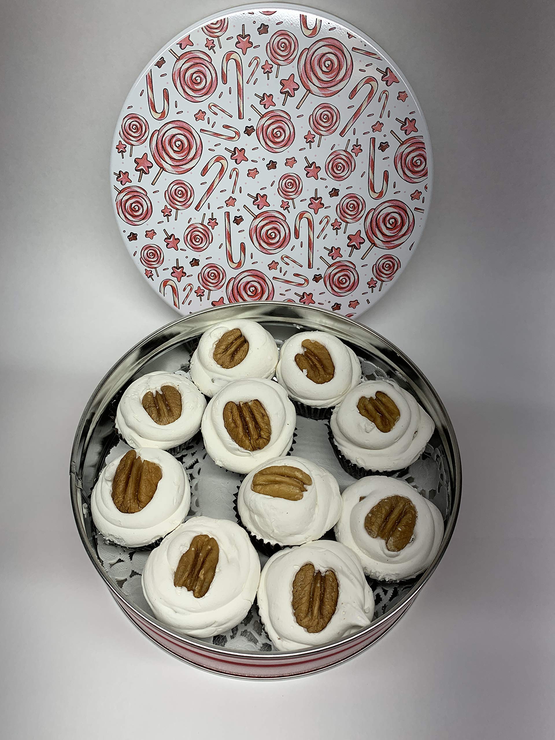 Small Divinity Gift Tin (With Pecans) 10-12 pieces, Old Fashioned Divinity, Just Like Home Made