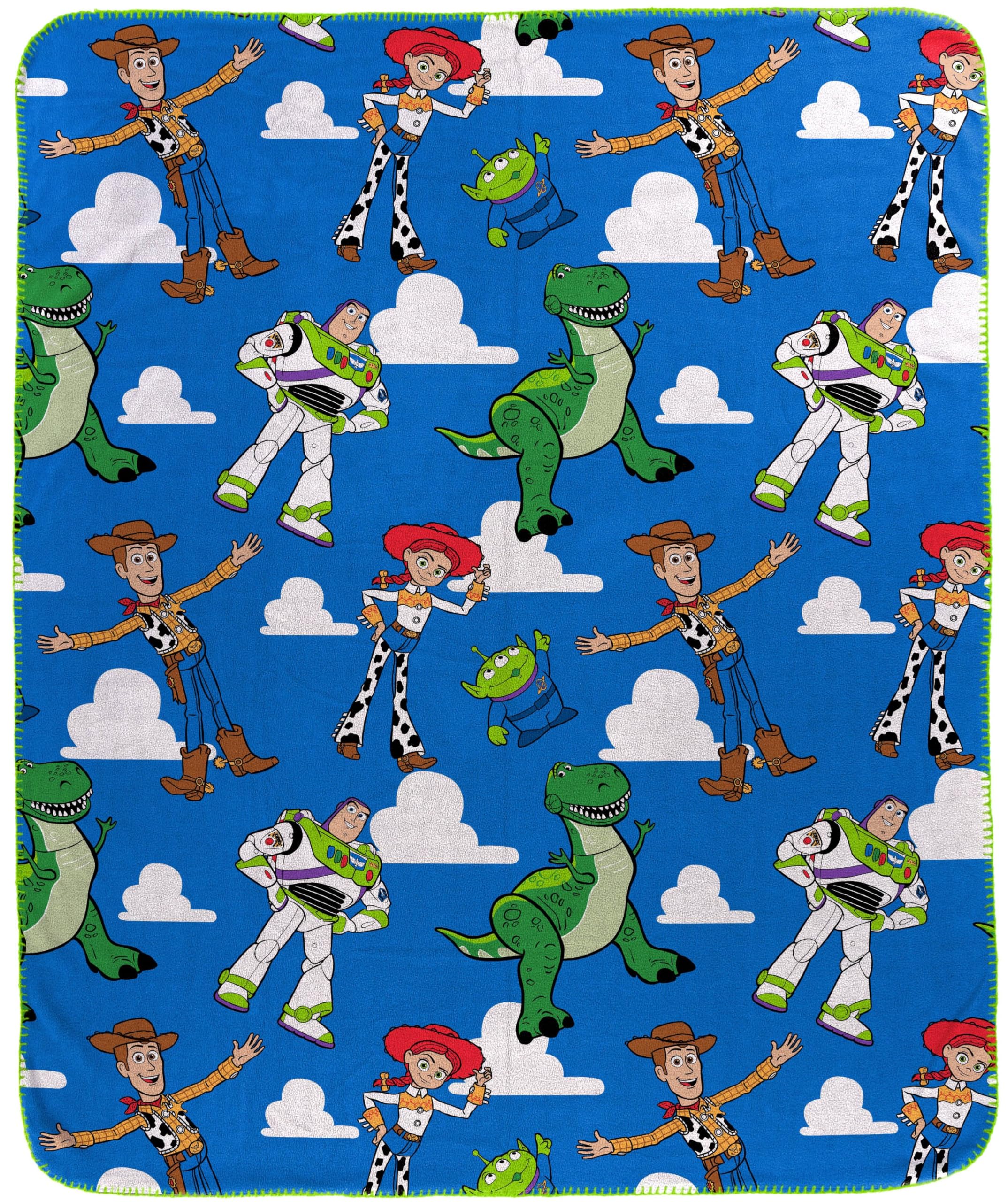 Photo 1 of Jay Franco Toy Story Fleece Throw Blanket - Disney Pixar Buzz Lightyear & Woody Soft Cozy Microfiber Plush Blanket for Couch, Bed, Travel, Official Licensed Product, 40x50 in, Blue