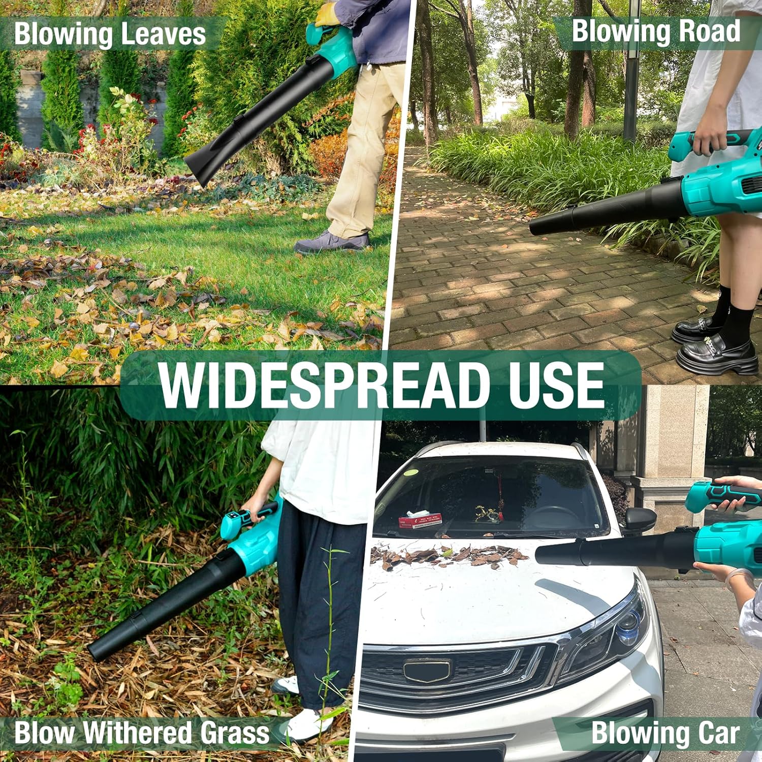 Leaf Blower Cordless- Battery Operated, Lightweight and Portable Compact Leaf Blower with 1 X 4.0 Batteries & Charger for Lawn Care