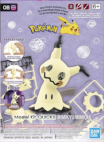 Miniatura 4 de Bandai Hobby - Kit de modelado de figuras de Pokemon, 08 Mimikyu