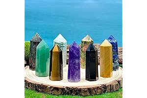 Natural Citrine Crystal Obelisk Tower Set