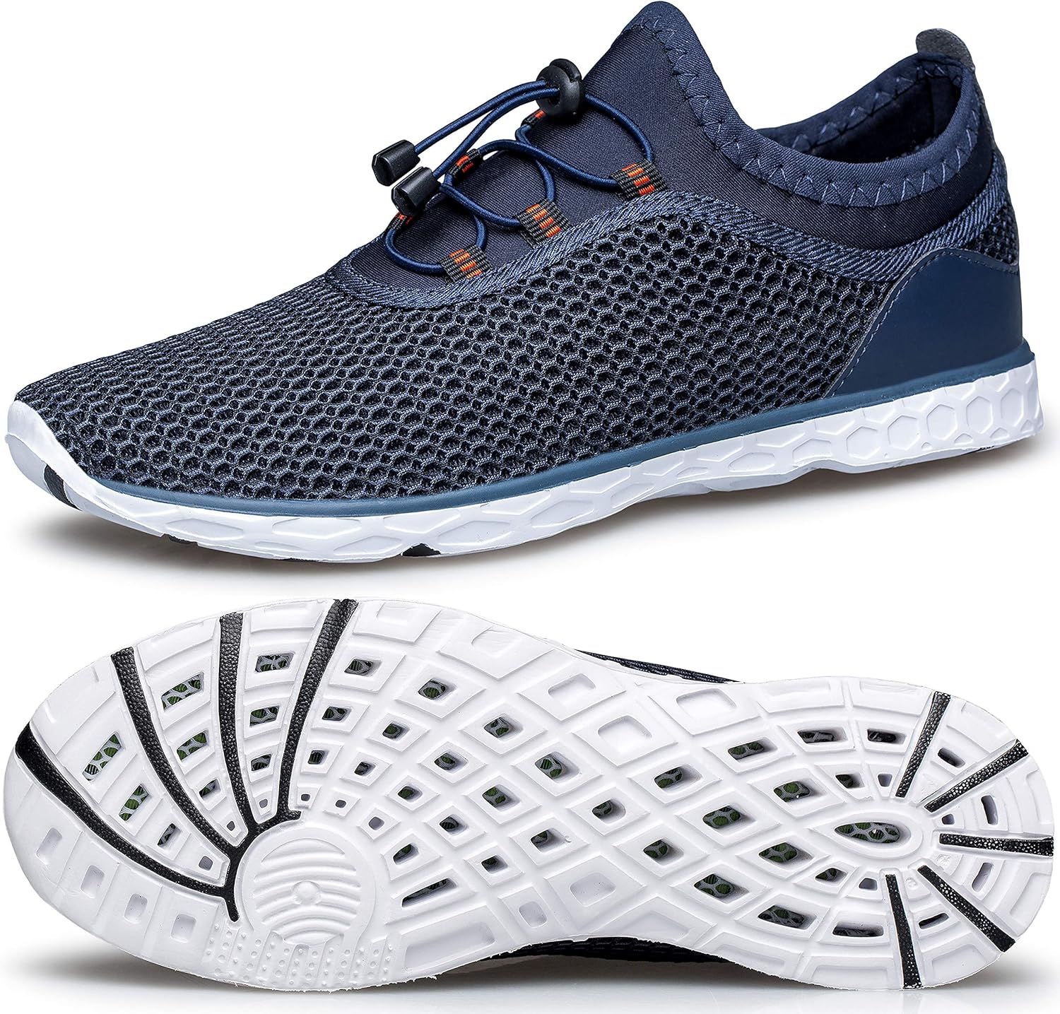 DOUSSPRT Women's Water Shoes Quick Drying Sports Aqua Shoes Blue Size 11