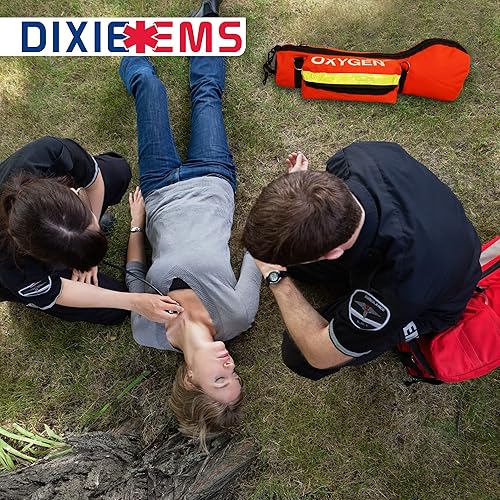 Miniatura 3 de Dixie Ems Bolsa de hombro O2 para cilindro y suministros de tamaño D O2, paquete de transporte de tanque de oxígeno con relleno