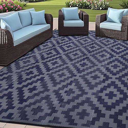 Miniatura 21 de SAND MINE - Alfombras reversibles, alfombra de pajillas de plástico, alfombra de área moderna, alfombra grande para suelo y exteriores, vehículos