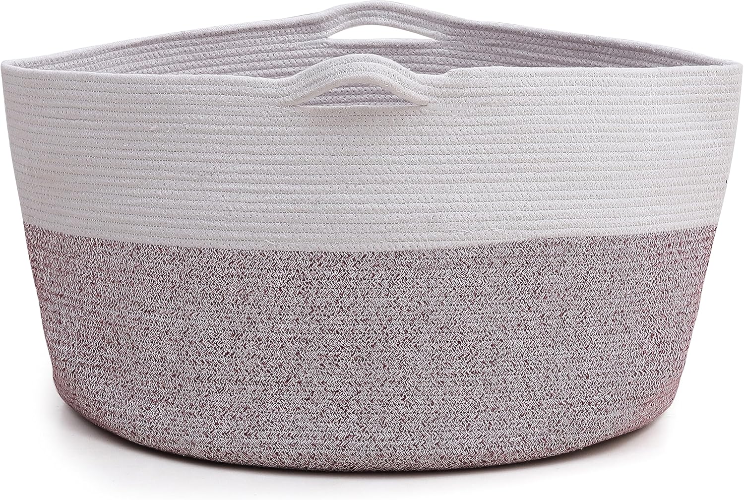Laundry basket XXXLarge Cotton Rope Basket 21.5"x21.5"x13.5" - Woven Laundry Blanket & Basket with Handle - Storage for Comforter, Cushions, Thread & Laundry - Stylish and Durable Organize