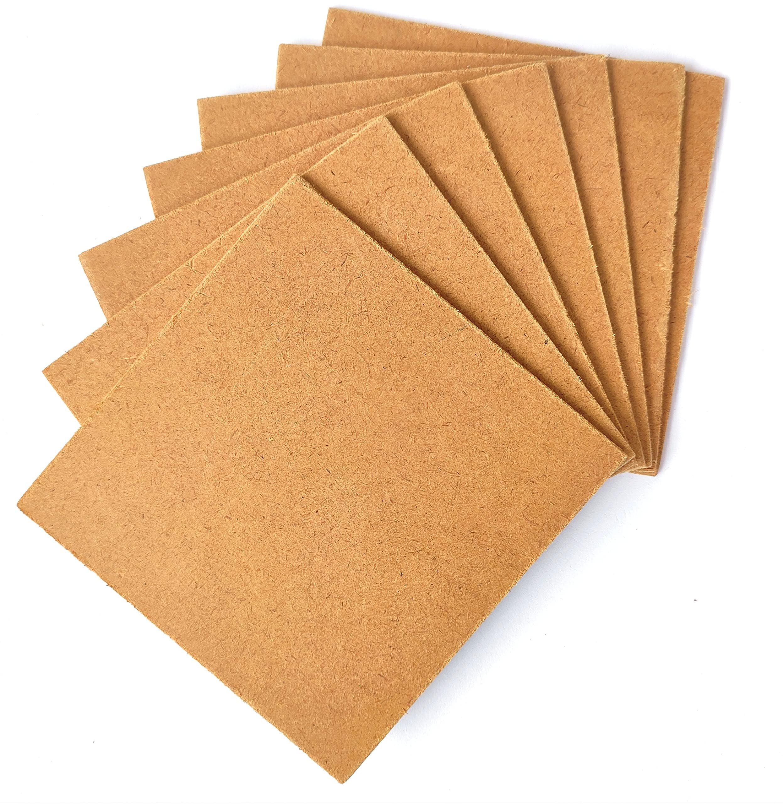 ORMANGO 8 X 8 Inch MDF Boards for Art and Craft, Wood MDF Sheets for Craft Work, DIY MDF Cutouts 2 mm Thickness 6 PCS (8 X 8 MDF Board -6 PCS)