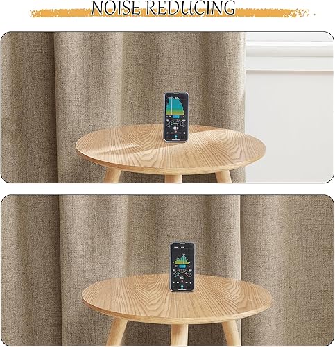 Miniatura 5 de StangH Cortinas de lino natural 100% opacas de 84 pulgadas de largo, con aislamiento térmico, cortinas y cortinas para dormitorio, pestañas