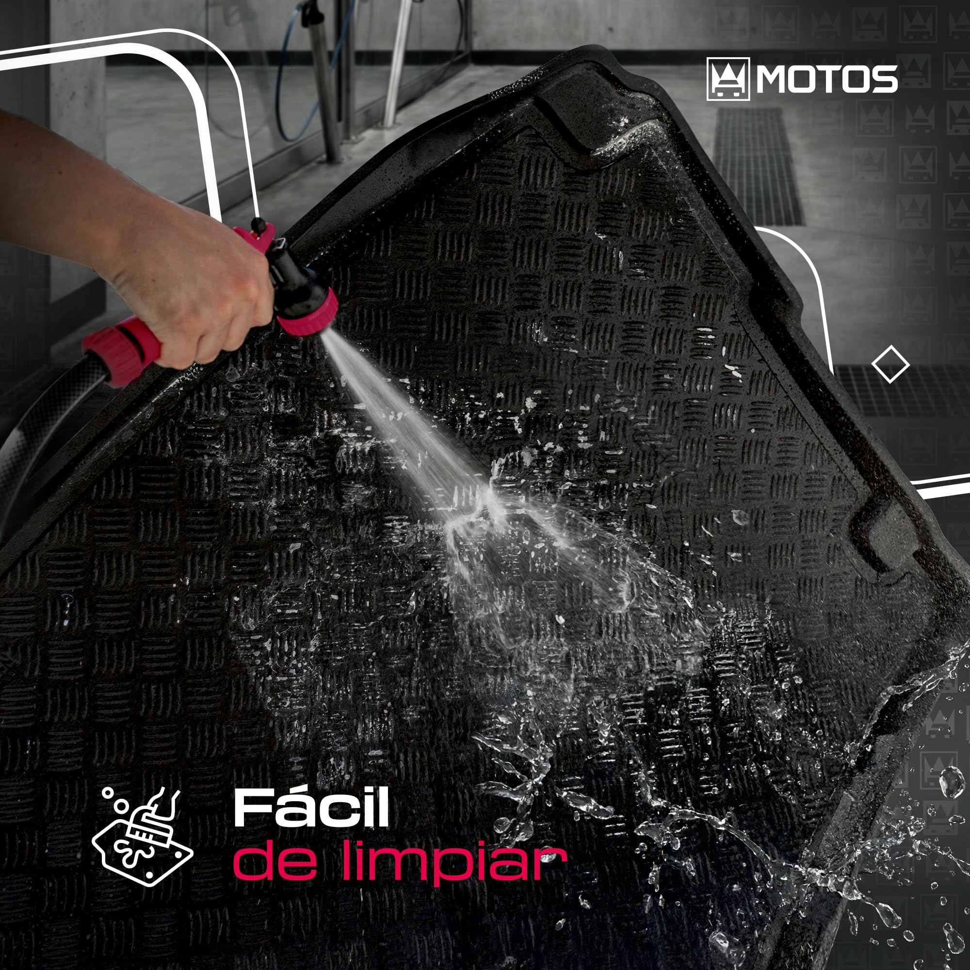 MOTOS Juego de Alfombrillas de Goma para Coche y Alfombrilla de PE para Maletero Adecuado para Fiat Doblo III Desde 2022 Mejora la Comodidad de Tus Viajes con la Alfombrilla Antideslizante para Coche