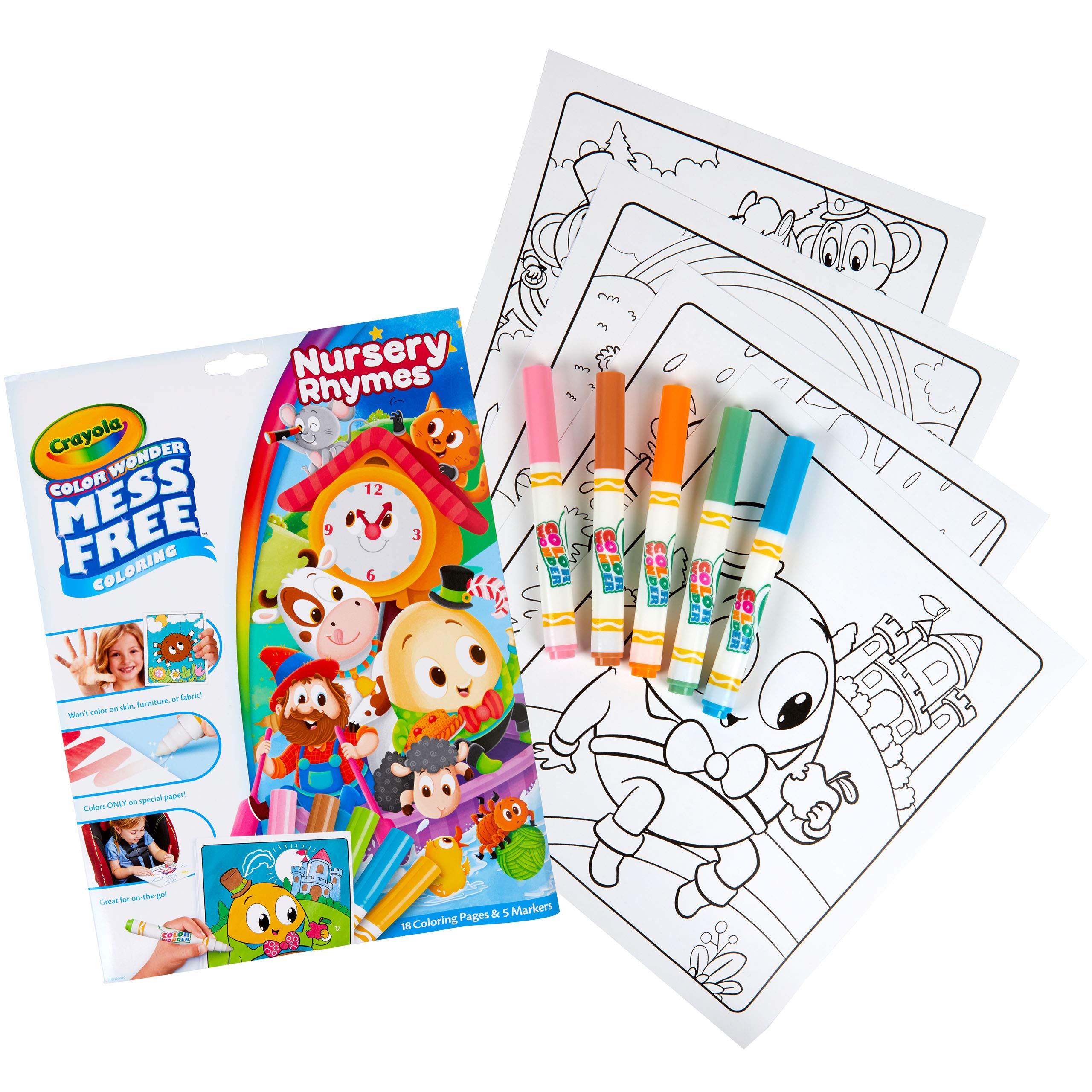 Crayola Nursery Rhymes, Mess Free Pages & Markers Colo...B089ZX311H