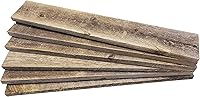 RockinWood Rustic Weathered Reclaimed Barn Wood Planks - 6 Pack 3.5x24in Authentic DIY Crafts Decor