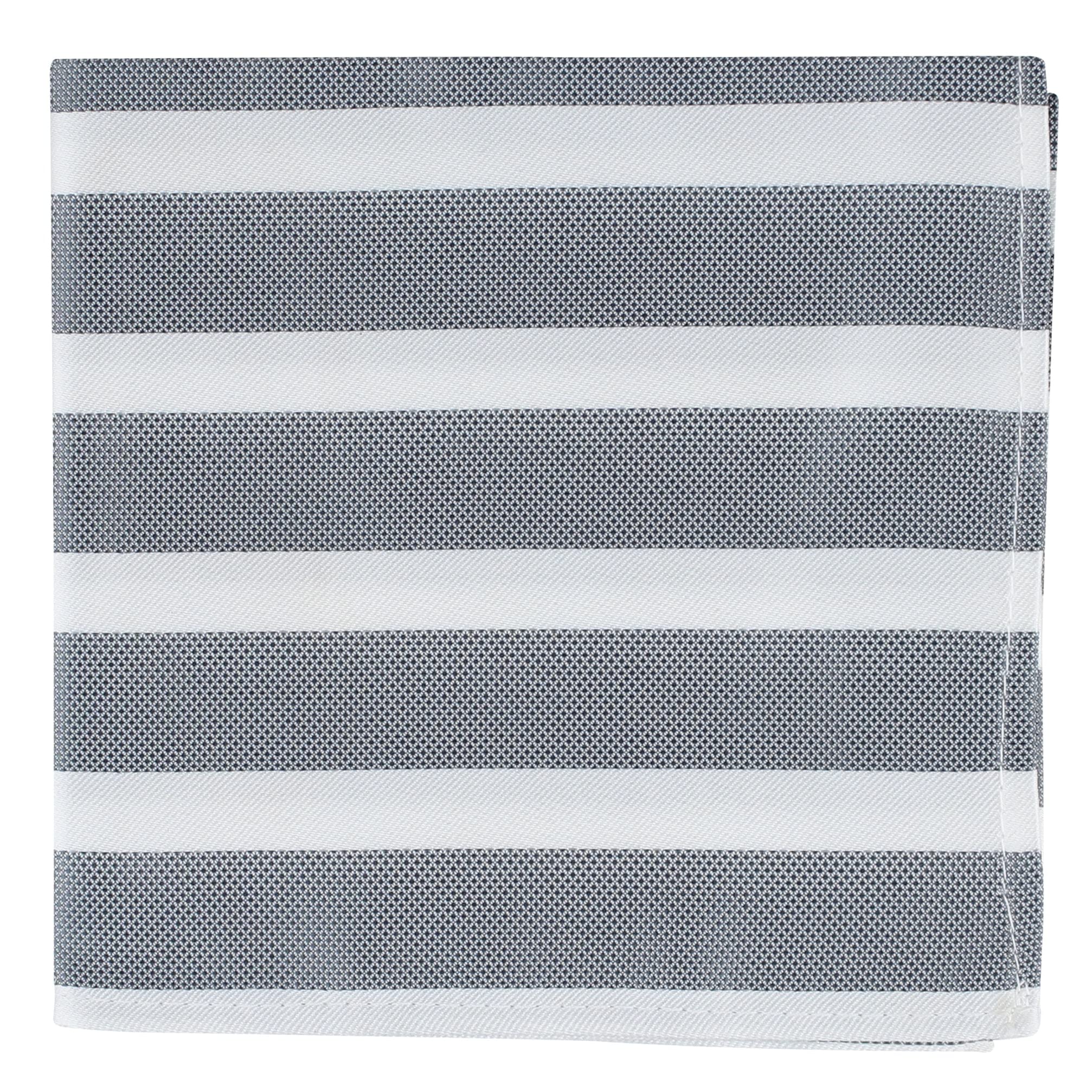 kovove The Arrow Striped Black Pocket Square For Men-picture-17